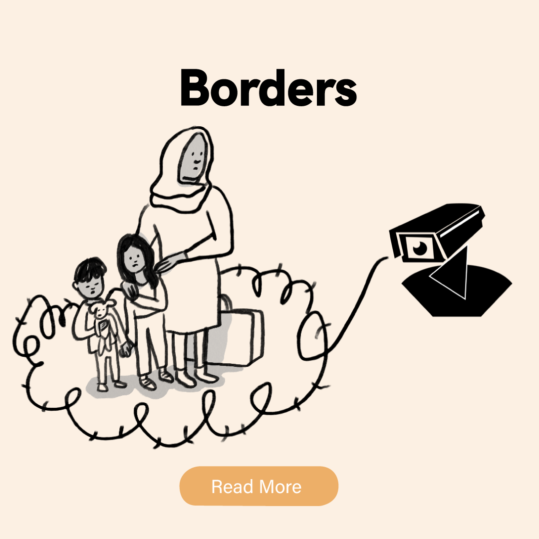 borders, migrants, and failed humanitarism illustration