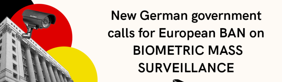 SUCCESS! New German government calls for European ban on biometric mass surveillance